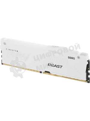 Оперативная память Kingston Fury Beast RGb, DDR5, 64Gb (2x32Gb), 6000MHz, CL36, DIMM, с радиаторами, RGb, белый