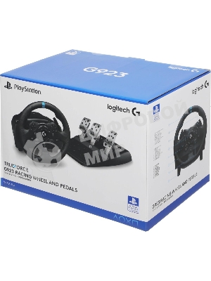 Руль Logitech G923 10кноп. (с педалями) черный