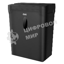 Шредер Deli ET015 черный (секр.P-4) фрагменты 5лист. 10лтр. пл.карты