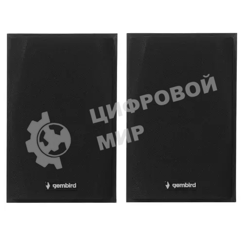 Акустическая система Gembird SPK-201, черный МДФ,2х2,5 Вт, регулятор громкости, USB