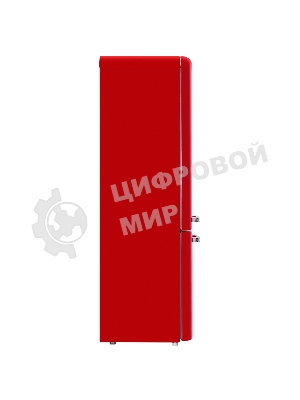 Холодильник Maunfeld MFF186NFRR красный двухкамерный 181/71л морозилка снизу, No Frost