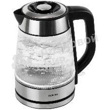 Чайник электрический Centek CT-0013 стекло, 2200 Вт, 1.8 л, серебристый