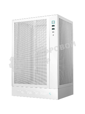 Компьютерный корпус Deepcool CH170 DIGITAL белый без БП mATX 1x120мм 1xUSB 2.0 1xUSB 3.0 audio bott PSU