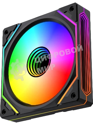 Вентилятор для корпуса Bloody BD-CF120ARGB5 LCD ARGB черный, 120 мм, 1600 об/мин, 26 дБ, 4 pin