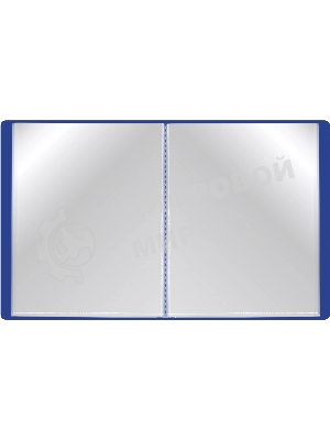 Папка с 80 прозрачными вкладками Silwerhof Eco A4, пластик, 0.7мм, синий