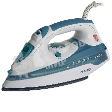 Утюг Delta LUX DL-710 белый с серо-голубым, 2400 Вт, 25 г/мин, 130 г/мин, 320 мл