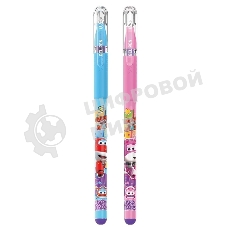 Ручка гелевая Deli Super Wings EG105-PR ассорти, d=0.5мм, фиолетовые чернила, 1 стержень, пулевидный пишущий наконечник, круглый корпус, резиновая манжета