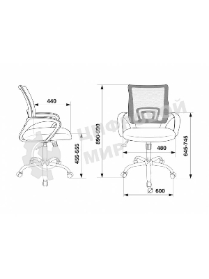 Кресло Бюрократ CH-695N/SL/BL/TW-11 синий/черный, сетка, 120 кг, механизм качания