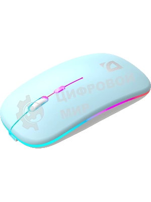 Мышь беспроводная Defender Coda MB-261 голубой, 1600 dpi, радиоканал, Bluetooth, USB, кнопки - 4