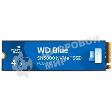 Накопитель SSD 4Tb WD Blue, NVMe, M.2 2280, PCI-E 4x4 R/W - 5500/5000 Mb/s