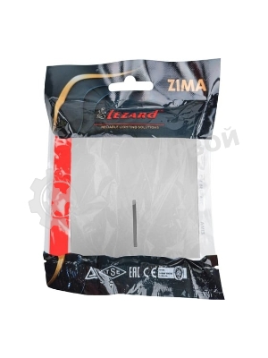 Выключатель 1-кл. с индик. СП ZIMA IP20 10А безвинт. зажим серый матовый LEZARD 704-7488-111QC