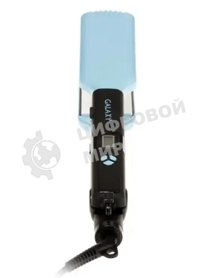 Выпрямитель для волос Galaxy GL 4505 черный/голубой, 27,5/57 мм, 200 °C, 1 режим