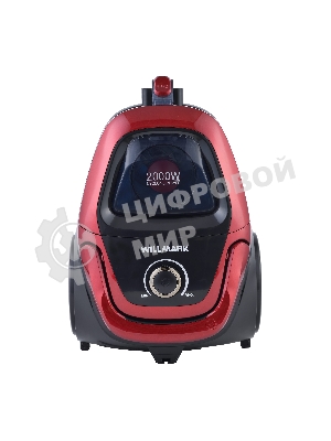 Пылесос Willmark VC-2630CYM ярко-красный, 450/2000 Вт, уборка сухая, пылесборник контейнер 2.5 л