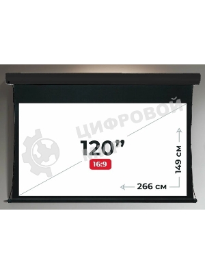 Экран для проектора S'OK Apollo SGPSMT-266x149A бокового натяжения, звукопрозрачный, белый к
