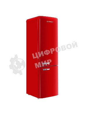 Холодильник Maunfeld MFF186NFRR красный двухкамерный 181/71л морозилка снизу, No Frost