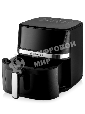 Аэрогриль Brayer 2038BR черный, 1600 Вт, 7 л, сенсор, 12 программ