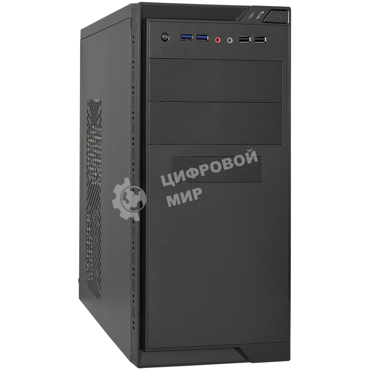Компьютерный корпус Minitower ExeGate MA-372UX Black, mATX без БП 2*USB+2*USB3.0, Audio