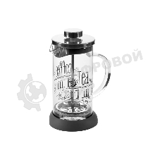 Френч-пресс MALLONY MOMENTO 350 мл из боросиликатного стекла с надписью на корпусе (007530)