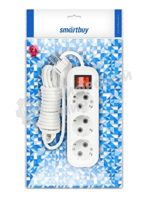 Удлинитель Smartbuy (SBE-16-3-07-ZS) 3 гнз х 7,0 м (16А/3.5 кВт, ПВС 3х1.0)