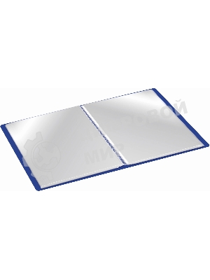 Папка с 80 прозрачными вкладками Silwerhof Eco A4, пластик, 0.7мм, синий