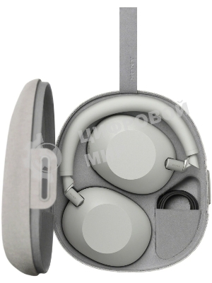 Беспроводные/проводные наушники Sony WH-1000XM6 серебро, полноразмерные, Bluetooth + проводной, адаптивное активное шумоподавление, до 40 ч