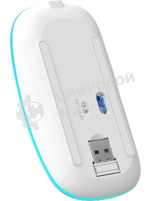 Мышь беспроводная Defender Coda MB-261 голубой, 1600 dpi, радиоканал, Bluetooth, USB, кнопки - 4