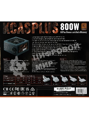 Блок питания Aerocool/Formula KCAS-800W, 800Вт, PLUS 80 PLUS Bronze, 120мм, черный