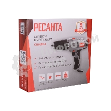 Дрель-шуруповерт Ресанта СШ-550-2, 550 Вт, 36 Нм, щеточный