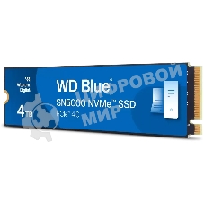 Накопитель SSD 4Tb WD Blue, NVMe, M.2 2280, PCI-E 4x4 R/W - 5500/5000 Mb/s