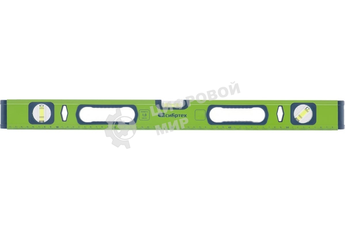 Уровень алюминиевый УС-1,0-800, фрезерованный, 3 глазка, рукоятки, 800 мм