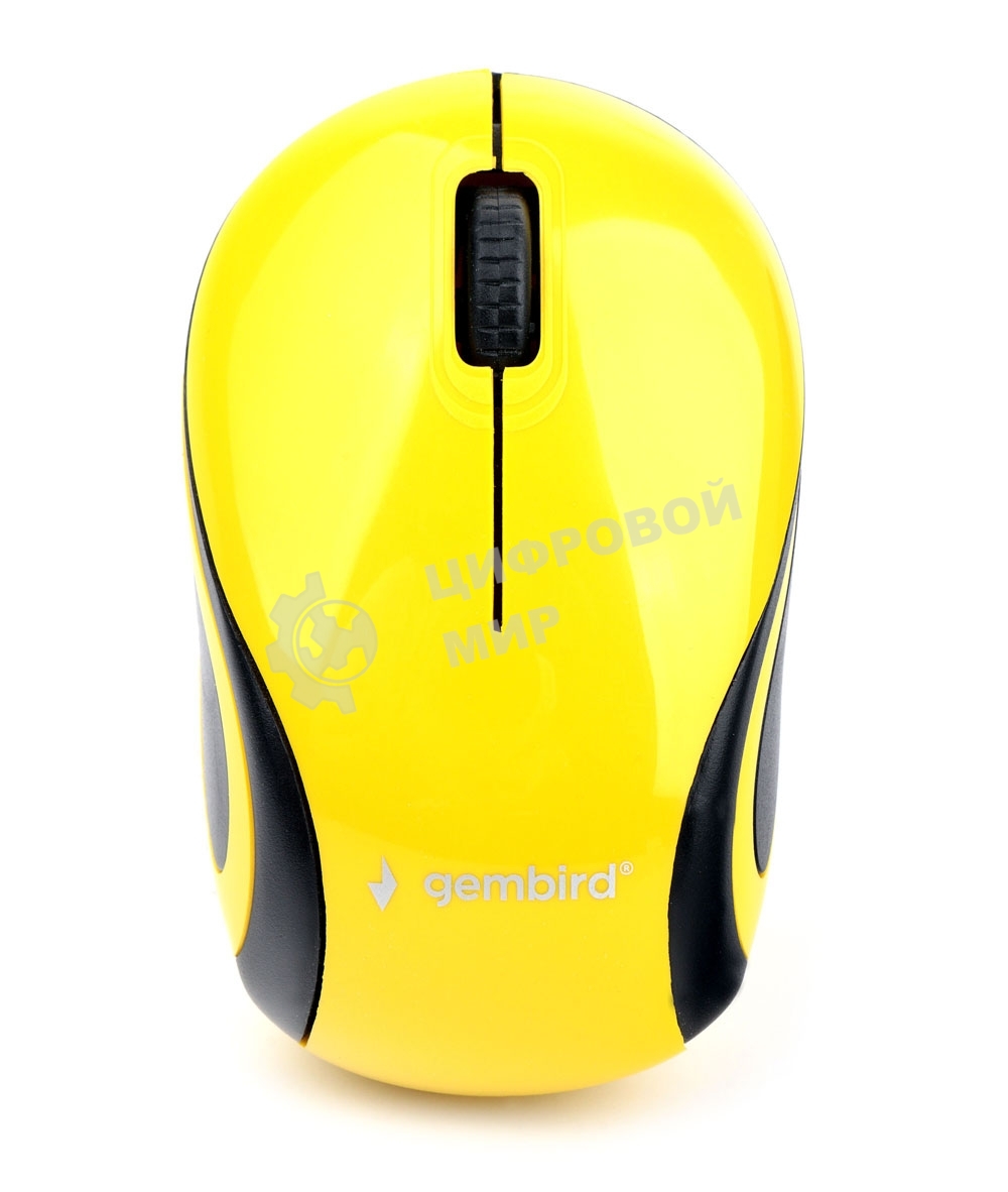 Мышь беспроводная Gembird MUSW-615 желтый, 1200 dpi, радиоканал, USB, кнопки - 3