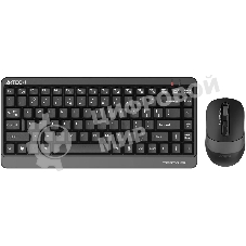 Комплект клавиатура+мышь A4Tech FStyler FG1110 беспроводной, USB, 2000 DPI, чёрный/серый