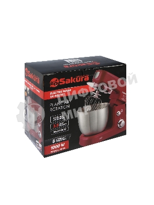 Миксер планетарный Sakura SA-6327R красный