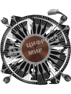 Кулер для процессора Digma D-CPC110-PWM3 черный, 90 мм, алюминий/медь, 2800 об/мин, 25 дБ, 4 pin, 110 Вт, 60 мм
