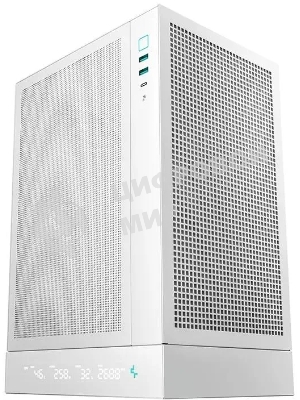 Компьютерный корпус Deepcool CH170 DIGITAL белый без БП mATX 1x120мм 1xUSB 2.0 1xUSB 3.0 audio bott PSU