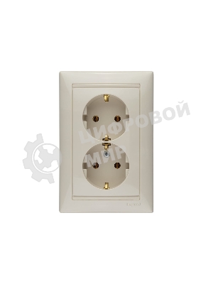 Электроустановочные изделия Legrand Legrand 774370 Розетка двойная (моноблок) Valena с заземлением (слоновая кость)