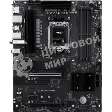 Материнская плата MSI PRO B850-S WIFI6E, AM5, AMD B850, 4xDDR5, 4xSATA, 2xM.2, 1xPCIe 4.0 x16, 1xPCIe 4.0 x4, 1xPCIe 3.0 x1, 1xDP, 1xHDMI, 1x2.5Gb LAN, Wi-Fi 6E, Bluetooth 5.3, 1xUSB-C 10Gbps, 3xUSB-A 10Gbps, 4xUSB-A 5Gbps, 3x3.5 мм, 7.1, ATX