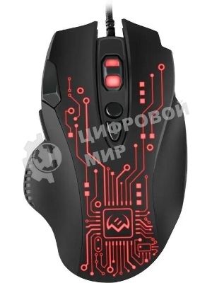 Мышь проводная SVEN RX-G715 черный, 3200 dpi, USB, кнопки - 8