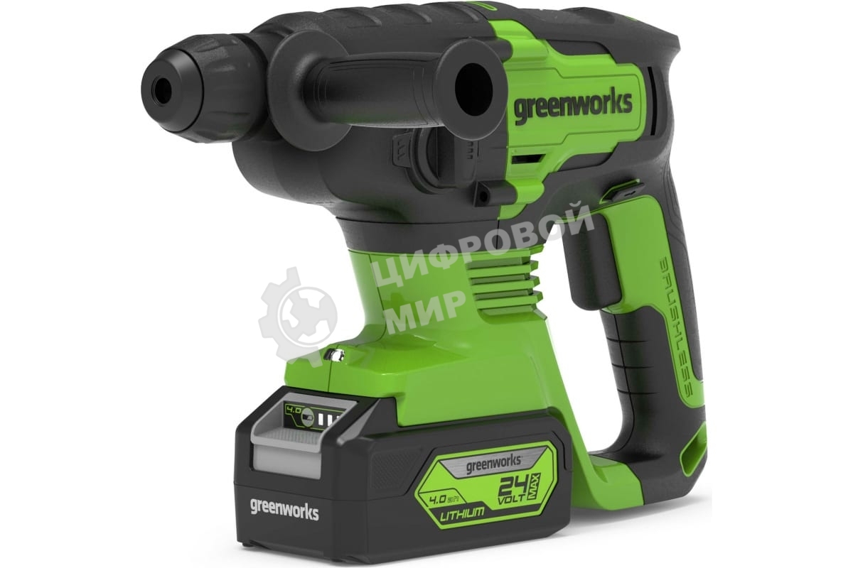 Перфоратор аккумуляторный GreenWorks GD24SDS2 24В (3803007)