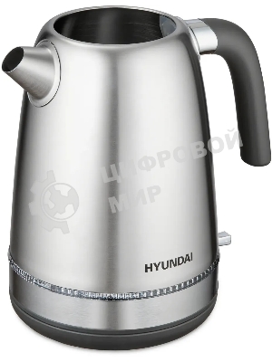 Чайник электрический Hyundai HYK-S5806 1.7 л, 2200 Вт, серебристый матовый/черный