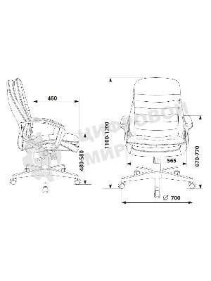 Кресло Бюрократ T-9950LT Boroko-37 коричневый, экокожа