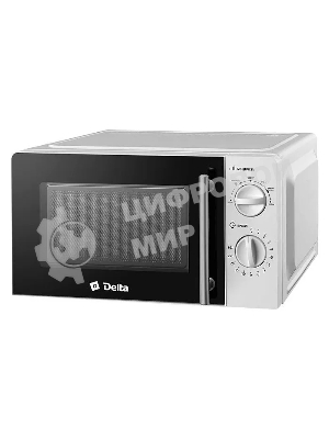 Микроволновая печь Delta DL-86L20 белый, 20 л, 700 Вт, переключатели - поворотный механизм