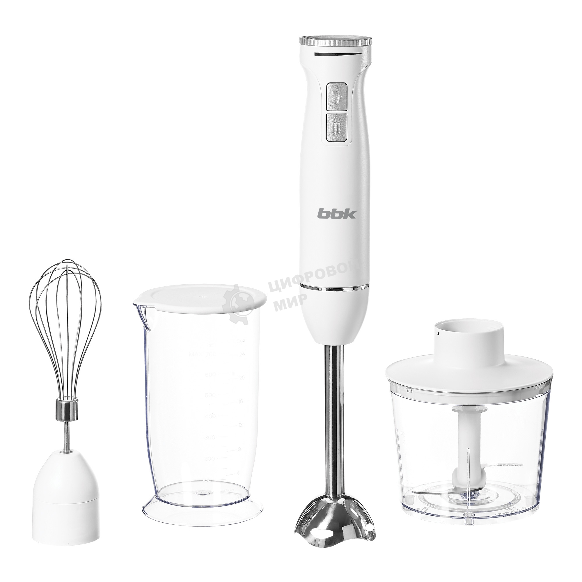 Блендер погружной BBK KBH1401 белый, 1100 Вт, плавная регулировка, турбо