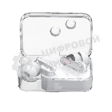 Наушники TWS Aksberry B21 Crystal белый, внутриканальные, Bluetooth, до 4 ч
