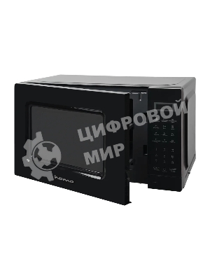 Микроволновая печь HOME HDM207BB черный, 20 л, 700 Вт, переключатели - кнопки, поворотный механизм