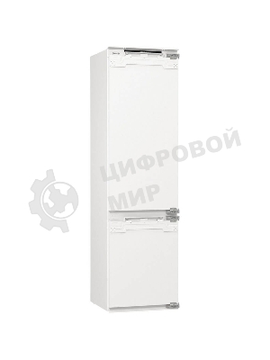 Встраиваемый холодильник Gorenje NRKI519E82WF, 193 см, электронное управление, цифровой дисплей, Wi-Fi, NoFrost Dual, Multiflow 360, контейнер CrispZone с контролем влажности, функция ConvertActive, AdaptTech, MultiAdjust, жесткое крепление, инверторный компрессор, уровень шума 35 дБ