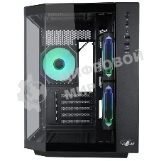 Корпус mATX Eurocase M2771 black, без БП, закаленное стекло 2 стороны