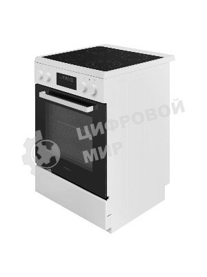 Плита электрическая Maunfeld MEC611CW09TD белый, конфорок 4 шт, духовка 59 л, 60 см x 85 см x 63 см