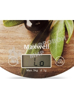 Весы кухонные электронные Maxwell MW-1468(BN) 5 кг, пластик, рисунок