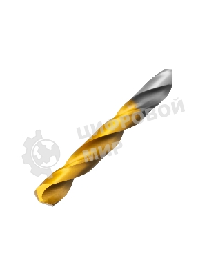 Сверло спиральное по металлу Denzel 5,5 х 139 мм, Р6М5, Golden Tip, удлиненное